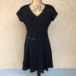 Black lined dress